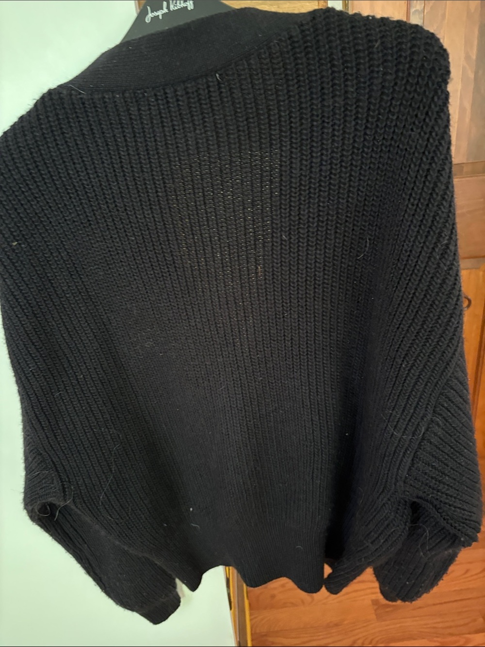 ZARA Black Button-Front Chunky Knit Cardigan - Picture 2 of 2